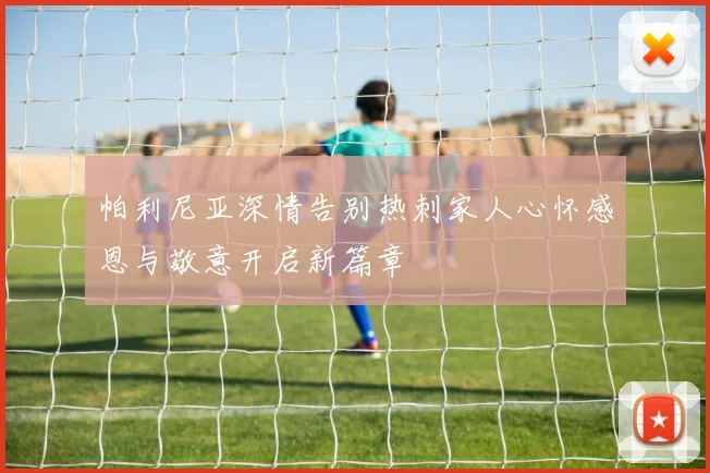帕利尼亚深情告别热刺家人心怀感恩与敬意开启新篇章